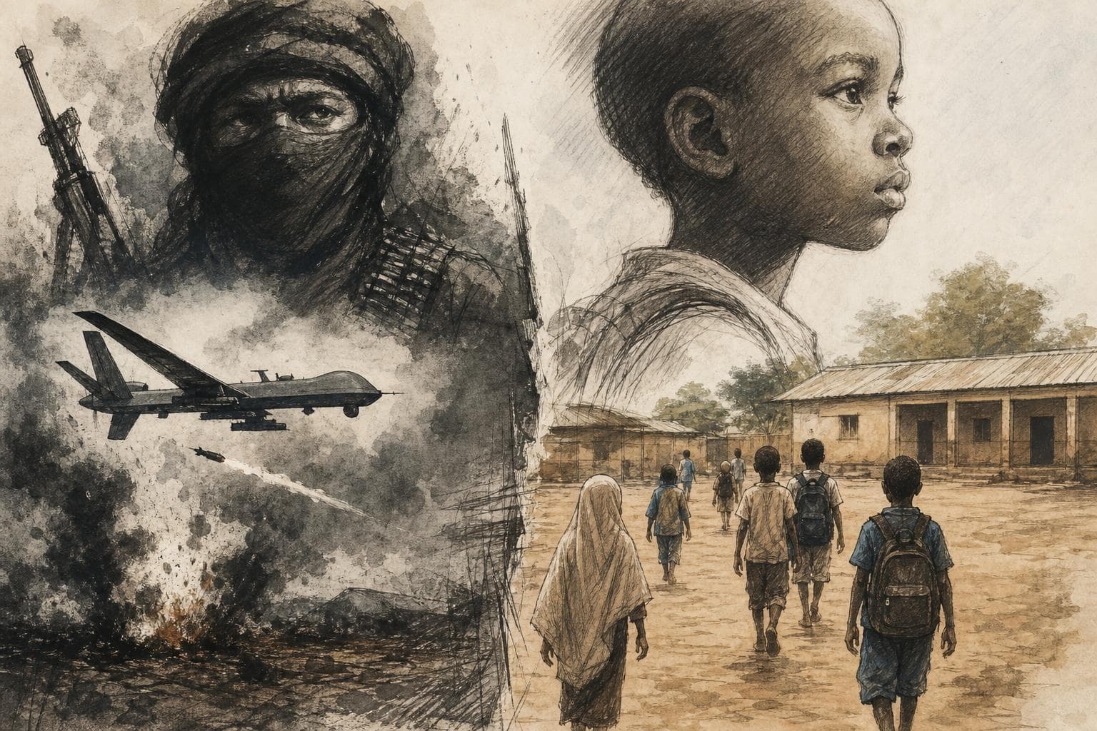 Editorial illustration for Nigeria’s Counterterrorism Wins Are Not Protecting Its Children
