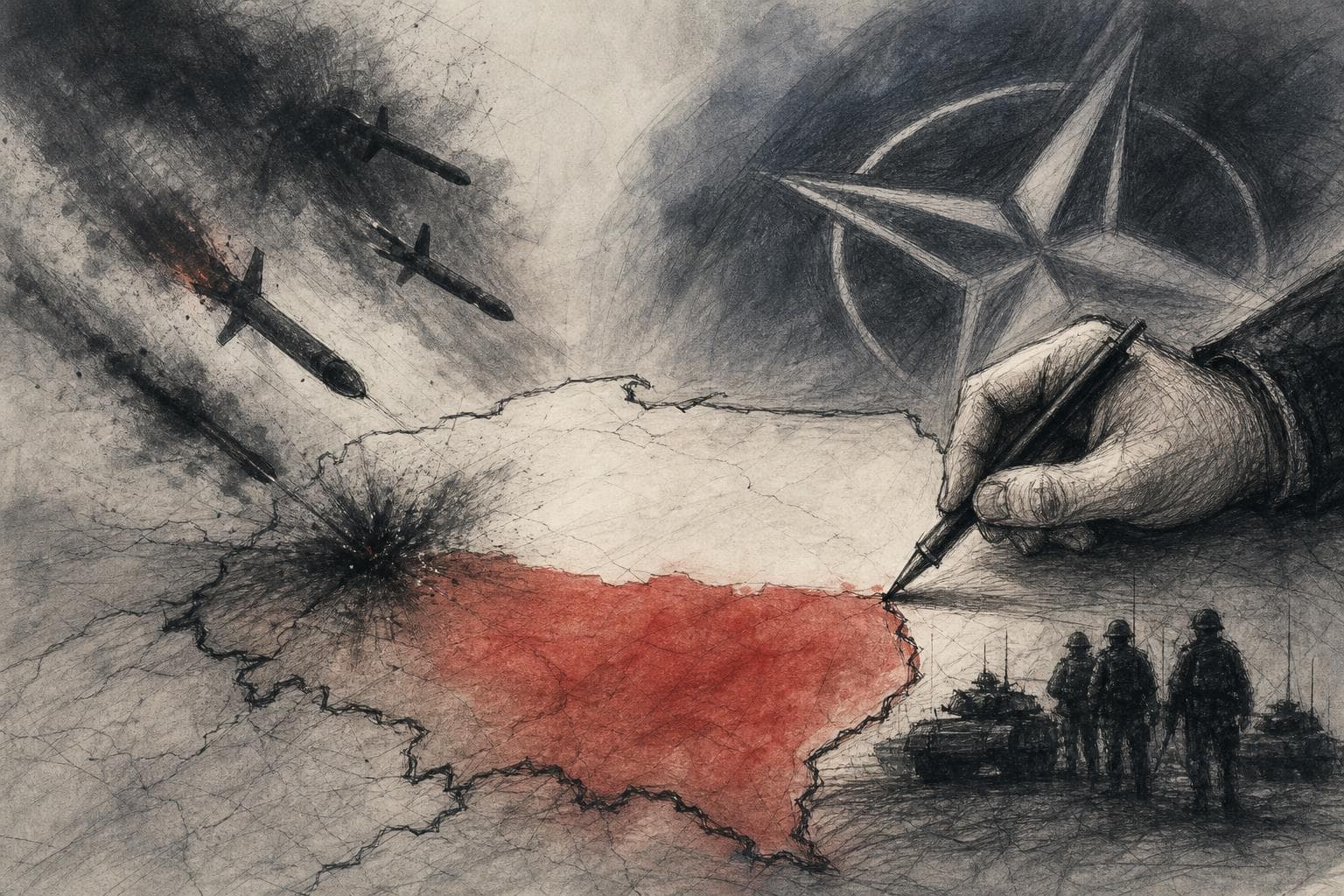 Editorial illustration for Before Article 5, NATO Must Be Ready to Defend Poland