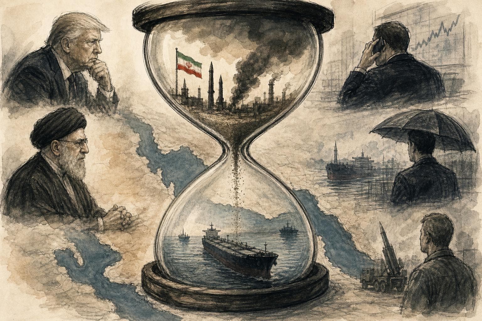 Editorial illustration for The Iran Truce Looks Less Like Peace Than Risk Management