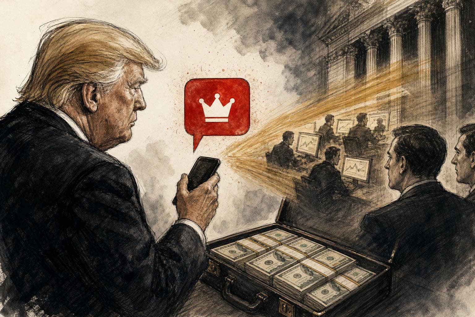 Editorial illustration for Trump's $100,000-a-Month Head Start Is Probably Legal, and That's the Problem