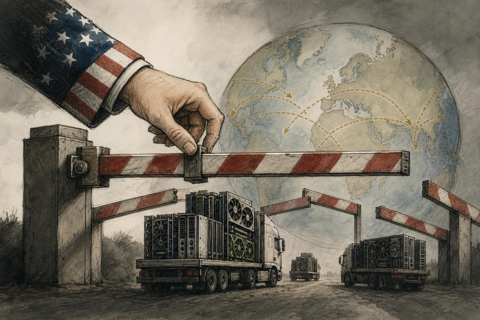 Editorial illustration for America Can't Enforce an AI Split It Keeps Selling Exceptions To
