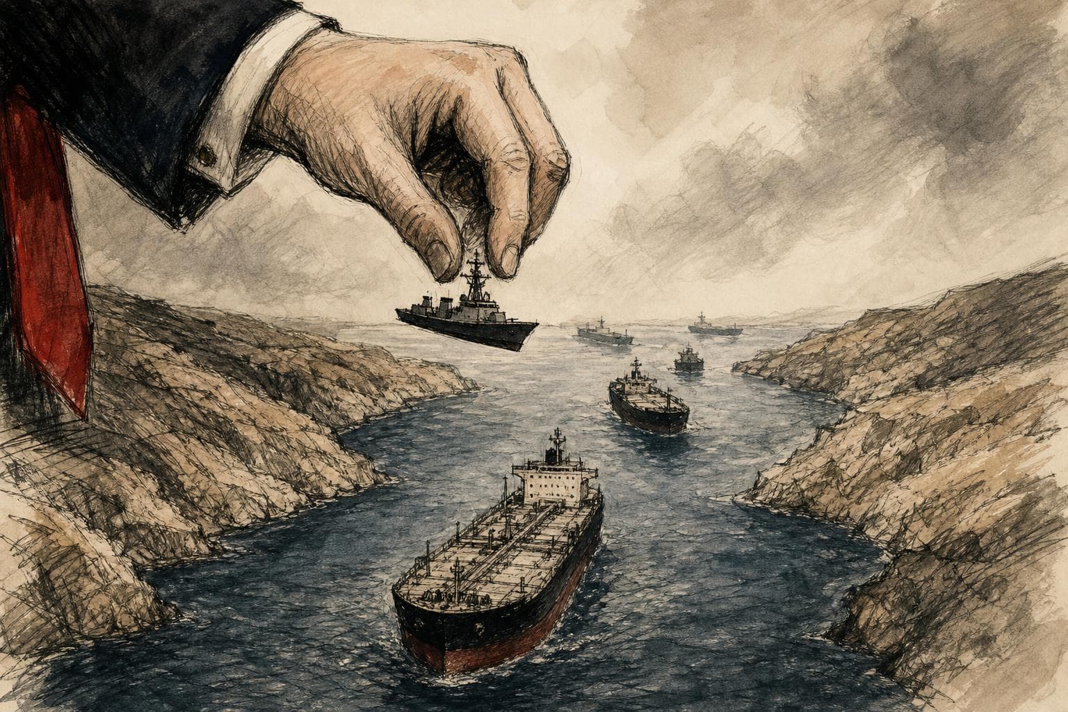 Editorial illustration for You Can't Annex a Strait, and Trump's Hormuz Claim Proves Why He Needs One