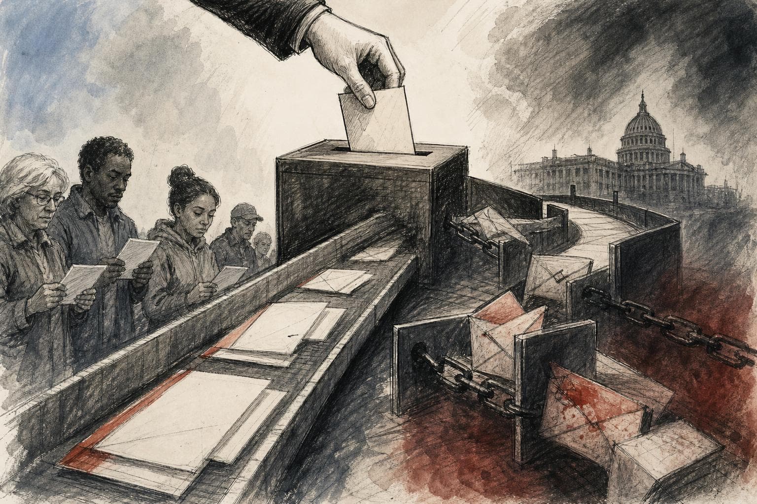 Editorial illustration for Which Voting Rules Could Actually Change the Midterms?