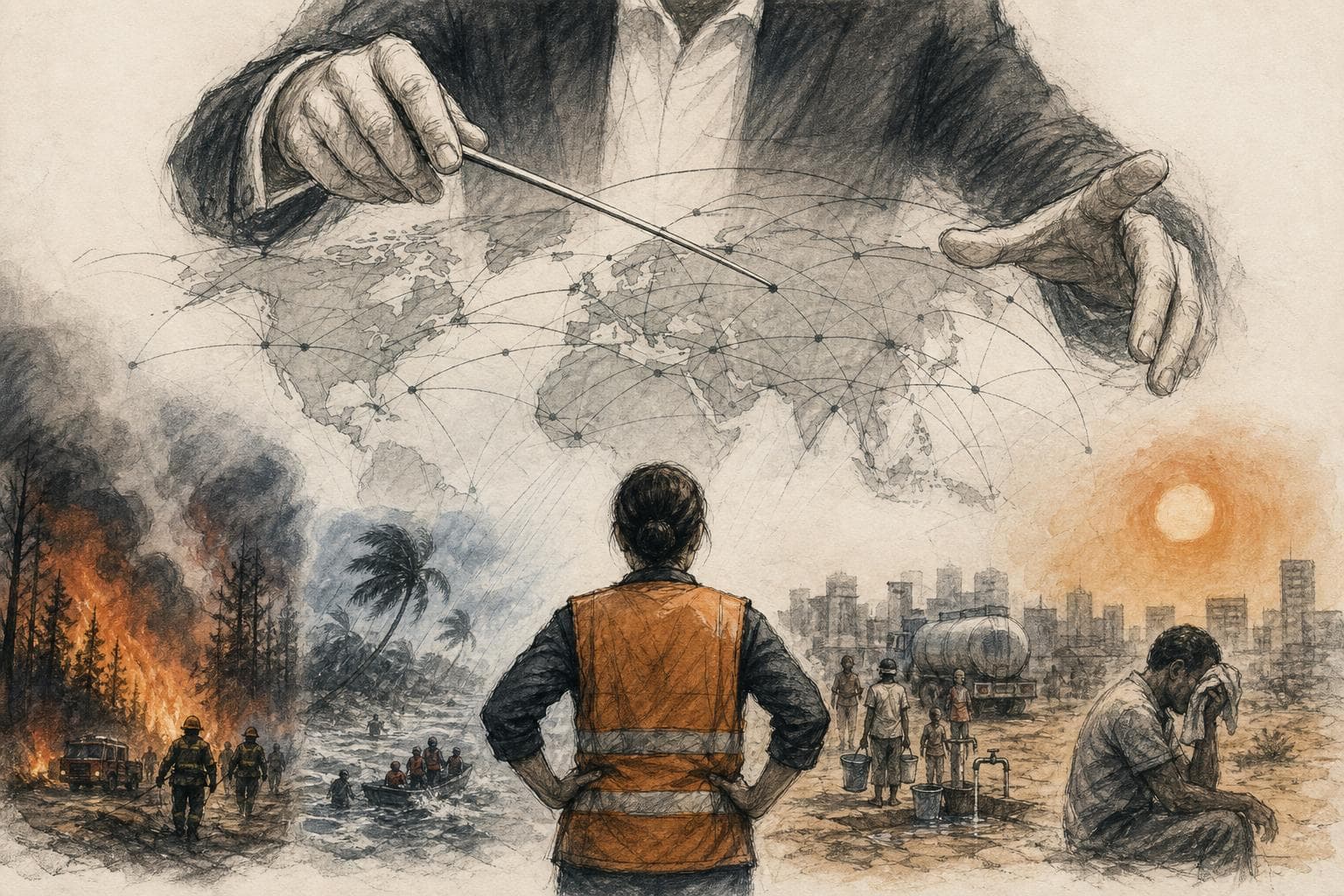 Editorial illustration for The Disaster Response System Isn't Breaking Where You Think