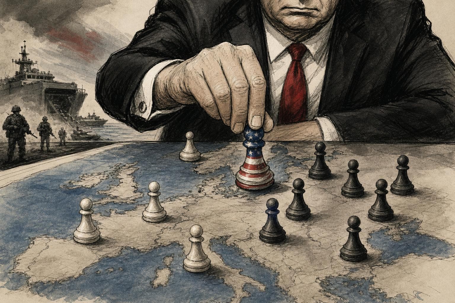Editorial illustration for Washington's NATO Loyalty Test Only Wrote Down What Trump Already Practices