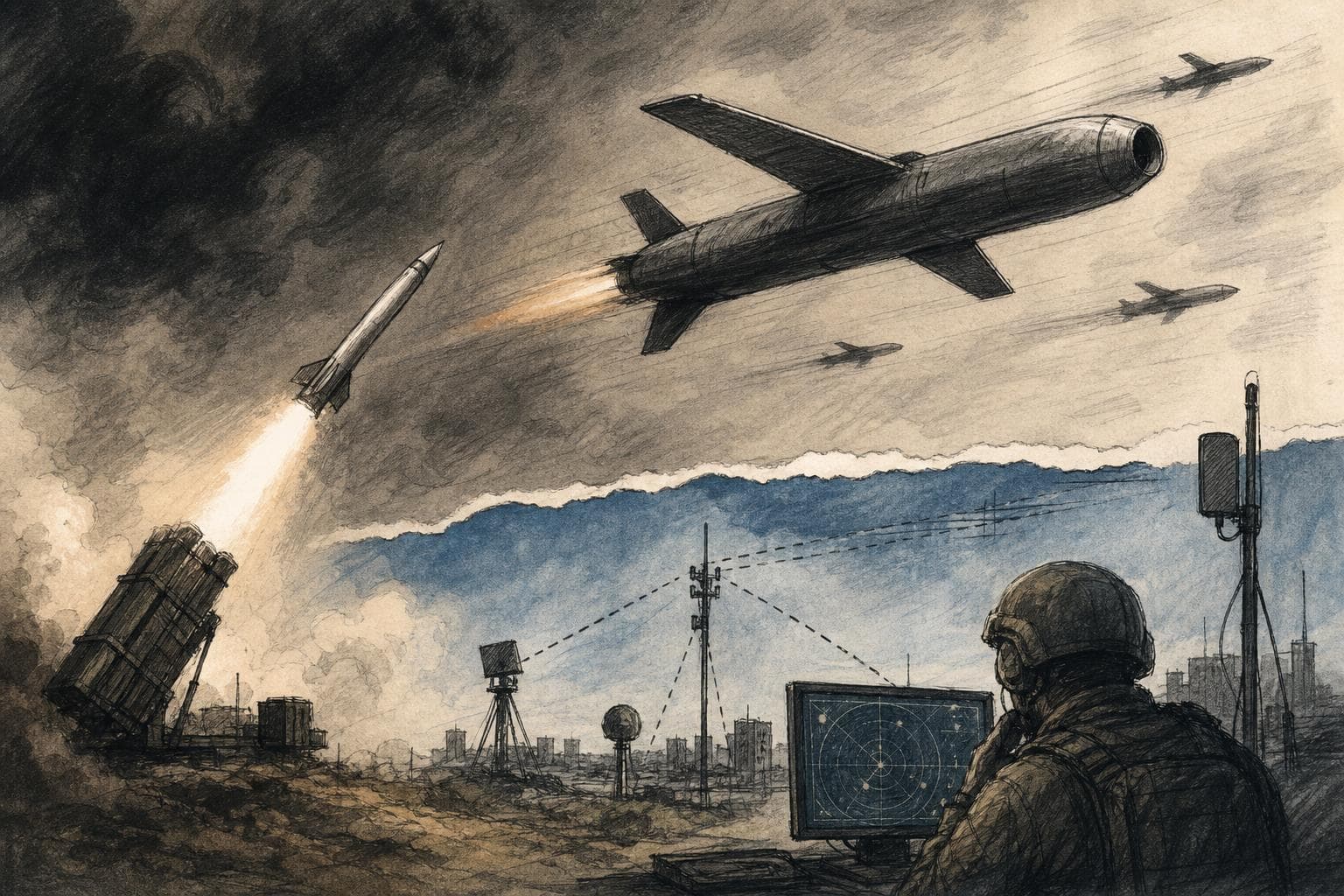Editorial illustration for Ukraine’s Faster-Drone Problem Cannot Be Solved With Missiles Alone