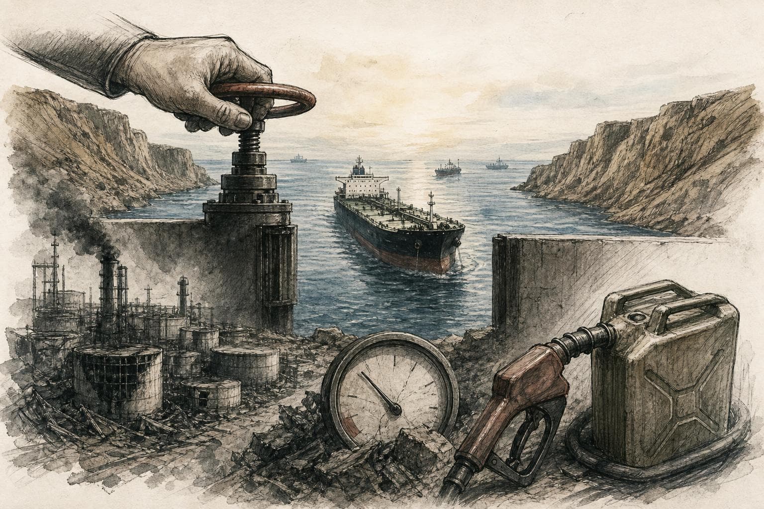 Editorial illustration for Reopening Hormuz Would Start the Recovery, Not Finish It